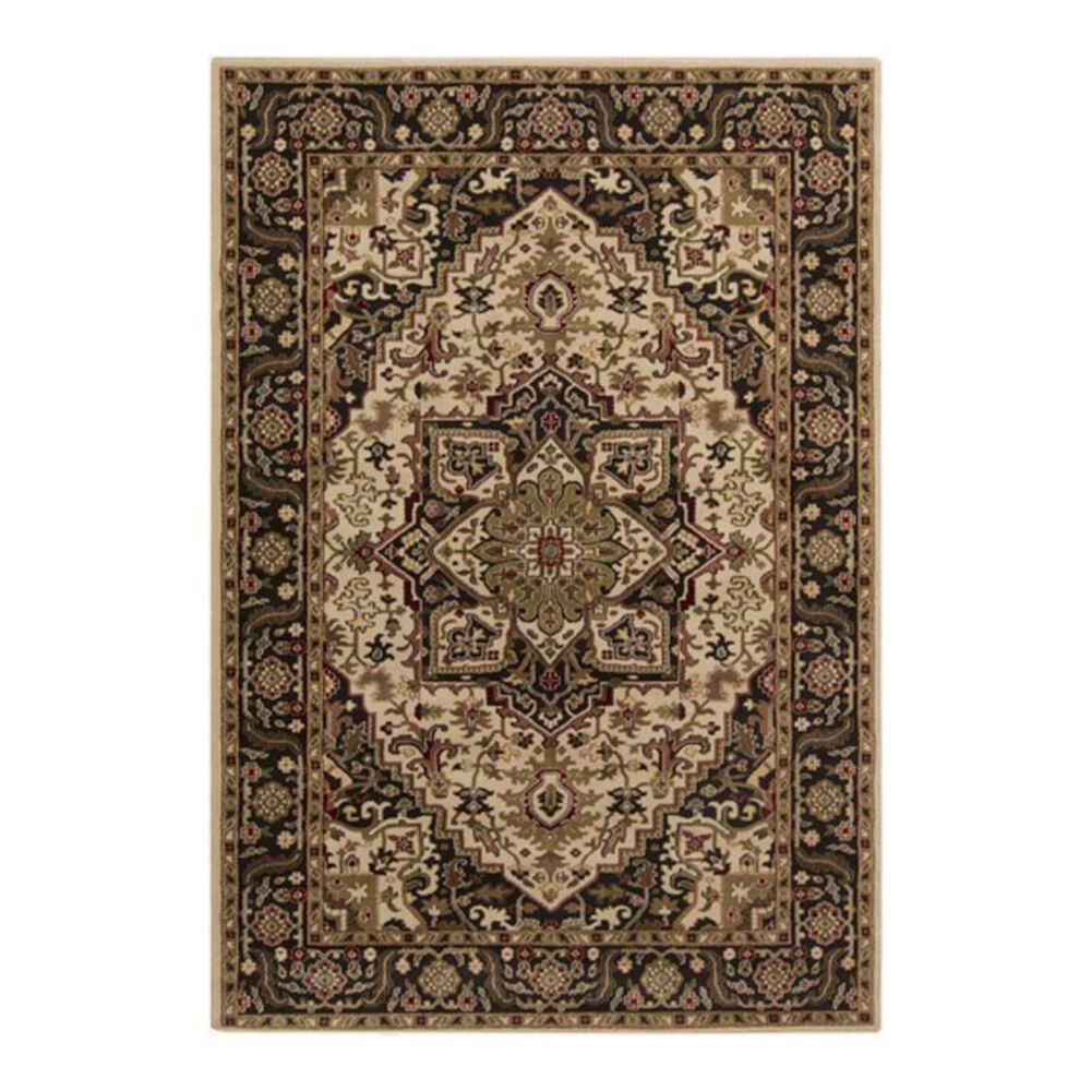 Surya Riley RLY-5038 4' x 5'5" Black/Olive/Camel Area Rug, , large