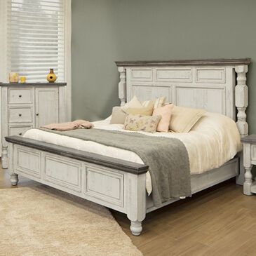 Fallridge Stone King Bed in Eggshell Antiqued, , large