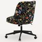 Rifle Paper Co Crafted by Cloth and Company Oxford Office Chair in Strawberry Fields Black, , large