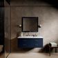 Lexora Home Castor 48" Single Bathroom Vanity in Blue with 2 cm White Cultured Marble Top and Rectangular Sink, , large