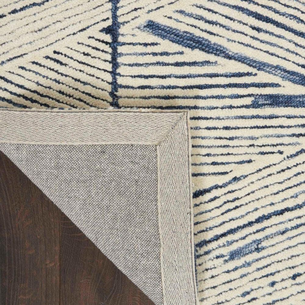 Nourison Colorado 3&#39;9&quot; x 5&#39;9&quot; White and Blue Area Rug, , large