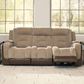 Ashley Mixed Motion Power Reclining Sofa in Brownstone, , large