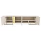 Vista Haus Lisbon 95.5" Media Cabinet in Silken Matte Cream and Gold, , large