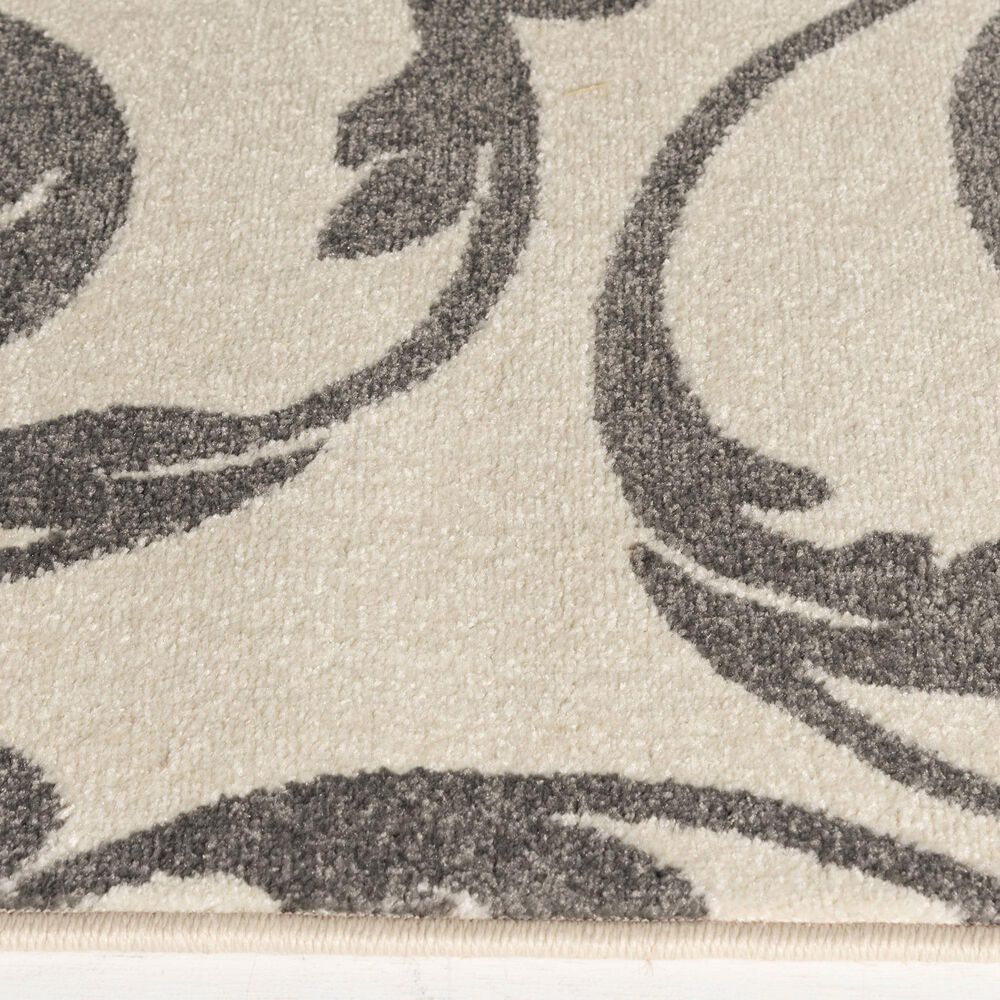 Central Oriental Terrace Tropic Macala 6&#39;7&quot; x 9&#39;6&quot; Snow and Stone Area Rug, , large
