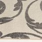 Central Oriental Terrace Tropic Macala 6"7" x 9"6" Snow and Stone Area Rug, , large