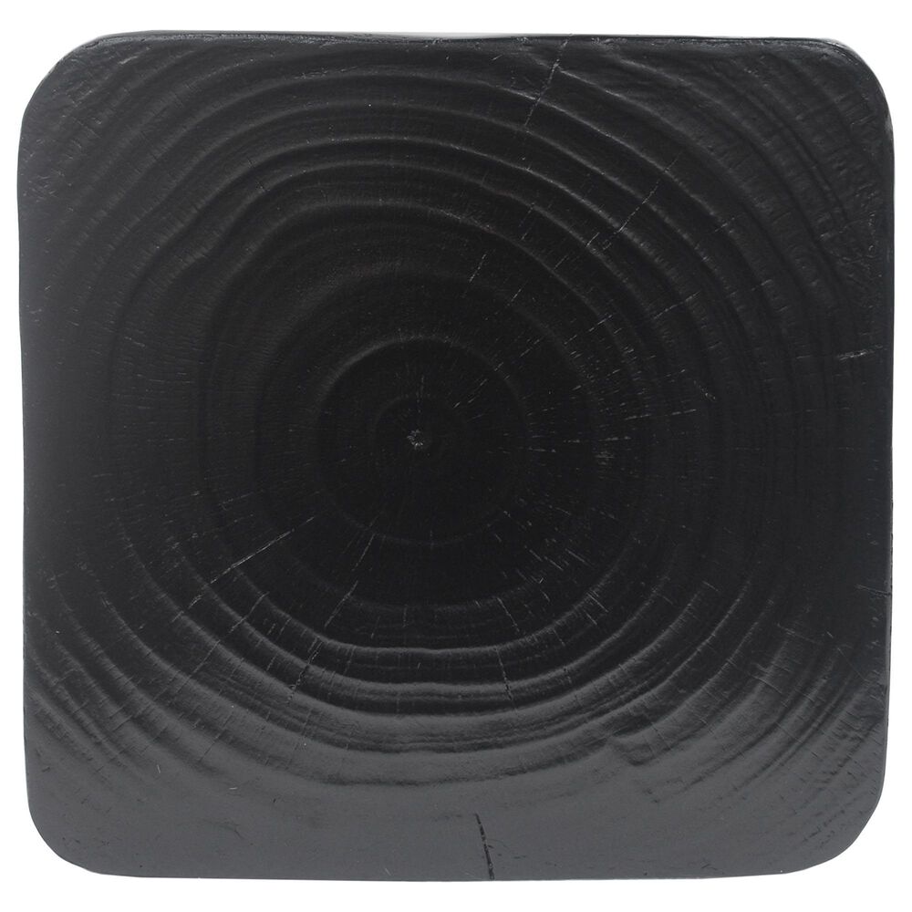 Hearth and Haven Outdoor End Table with Twist Design in Black, , large