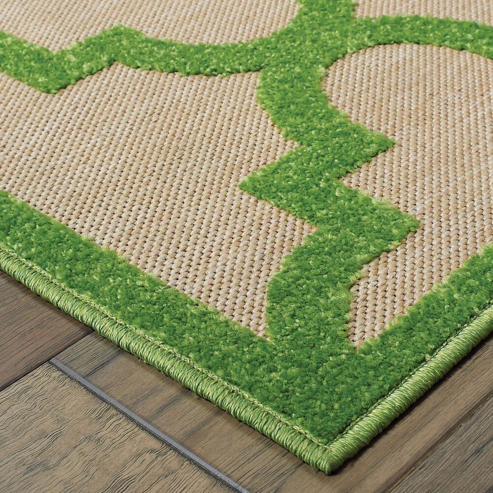 Oriental Weavers Cayman 660F 2&#39;3&quot; x 7&#39;6&quot; Sand/Green Runner, , large