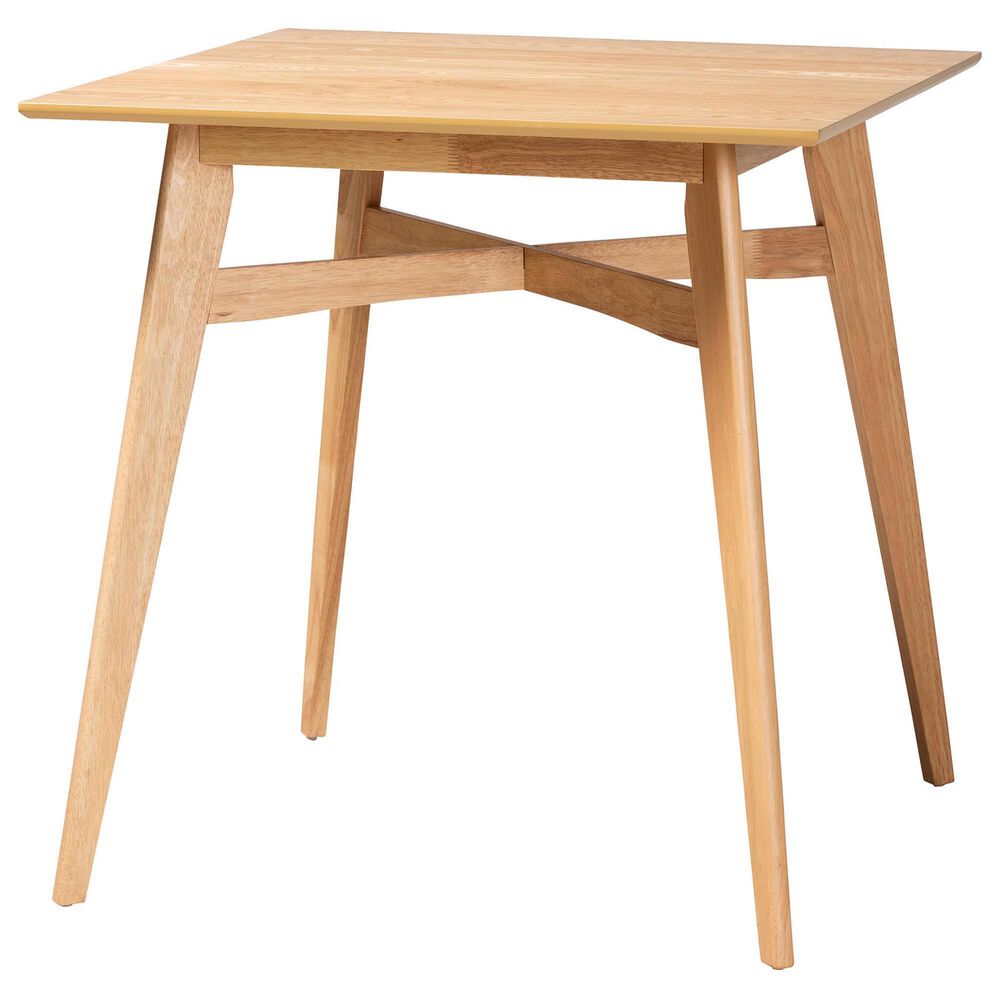 Baxton Studio Leena Counter Height Pub Table in Natural Oak, , large