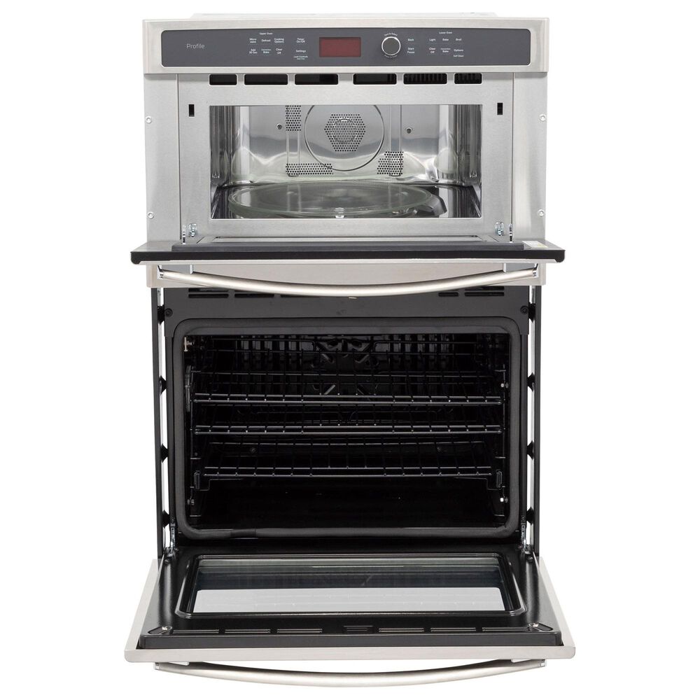 GE Profile 2-Piece Kitchen Package with Stainless Steel 30" Built-In Microwave Combination Wall Oven and Black 36" Energy Star Induction Cooktop, , large