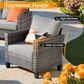 HOMLUX 4-Piece Outdoor Sofa Set in Dark Gray, , large