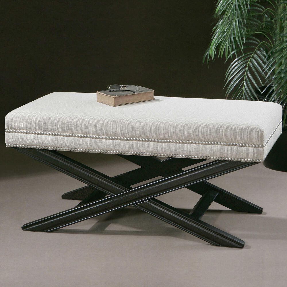 Uttermost Viera Bench with Nailhead Trim, , large