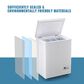 HOMLUX 3.5 Cu. Ft. Deep Chest Freezer with Removable Basket in White, , large