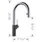 Blanco Urbena 1.5 GPM Pull-Down Kitchen Faucet in Chrome and Anthracite, , large