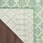 Nourison Positano Southwestern Blue and Green 9" x 12" Indoor/Outdoor Area Rug, , large