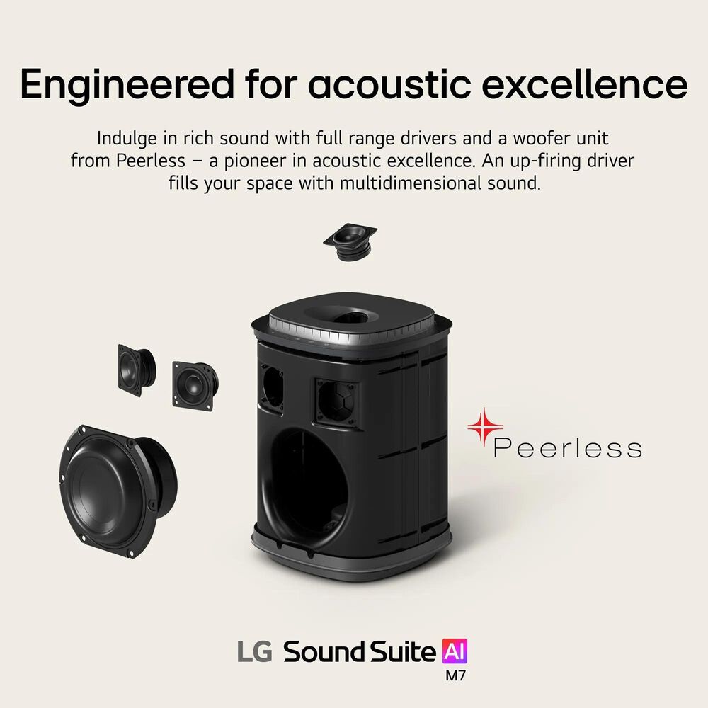 LG Sound Suite M7 Wireless Speaker with Dolby Atmos FlexConnect in Black, , large