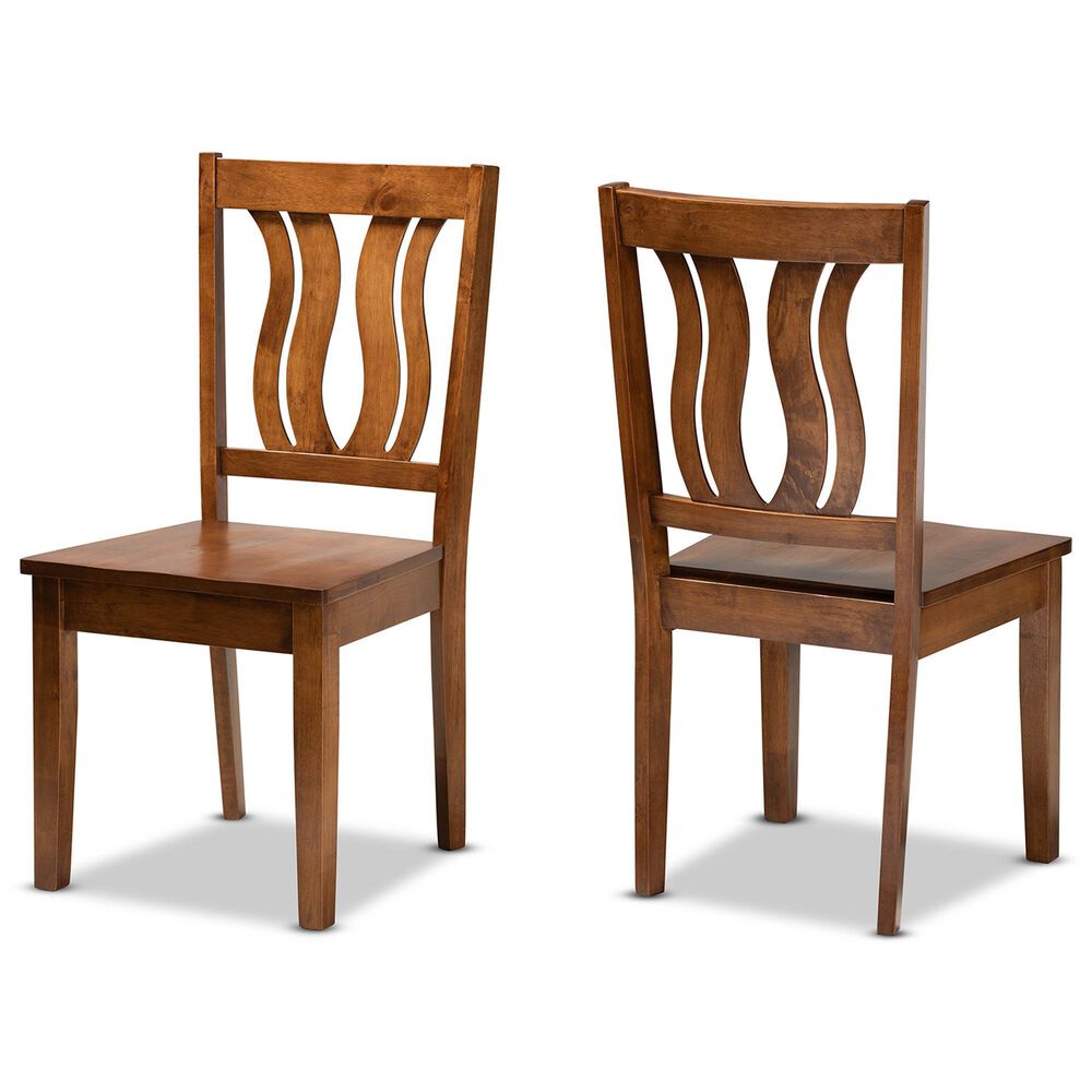 Baxton Studio Fenton Side Chair in Walnut Brown (Set of 2), , large
