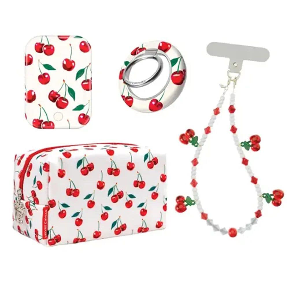 Velvet Caviar Phone Accessories Gift Set in Mon Cheri Cherry, , large