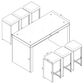 Timberlake Asti 7-Piece Dining Set in Gray, , large