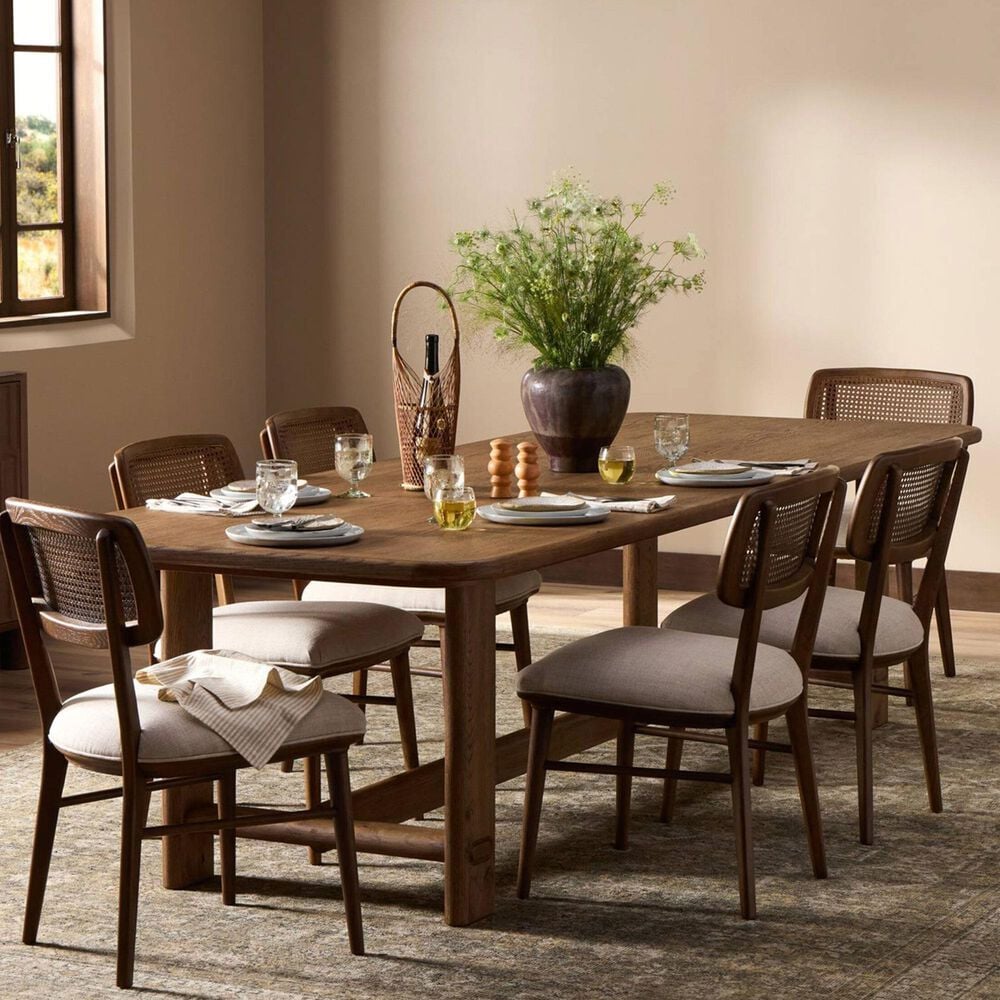 Four Hands Bramwell Dining Table 118"-Weathered Oak-Weathered Oak Veneer, , large