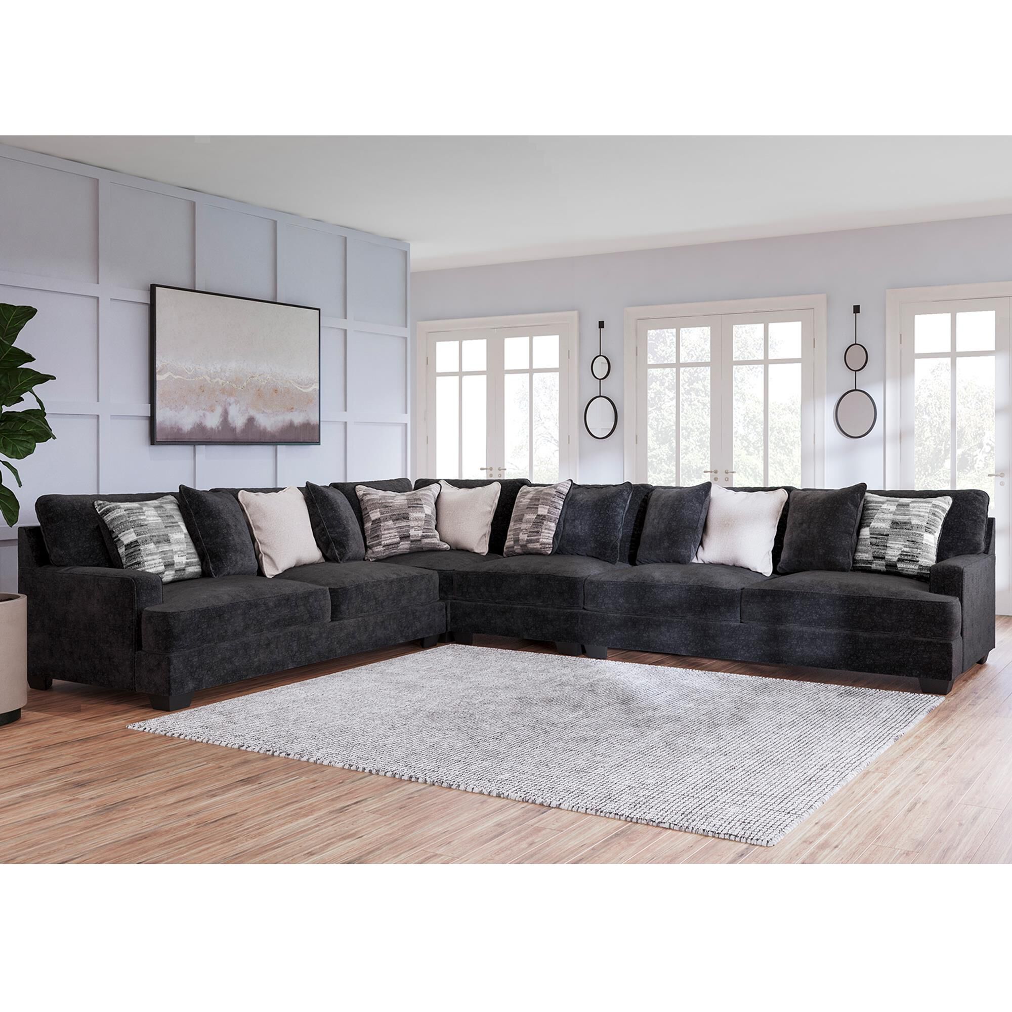 Ashley corduroy store sectional sofa