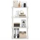 HOMLUX Turn-N-Tube 4-Tier Multipurpose Shelf Display Rack in White, , large