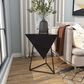 Maple and Jade Inverted Pyramid End Table in Black, , large