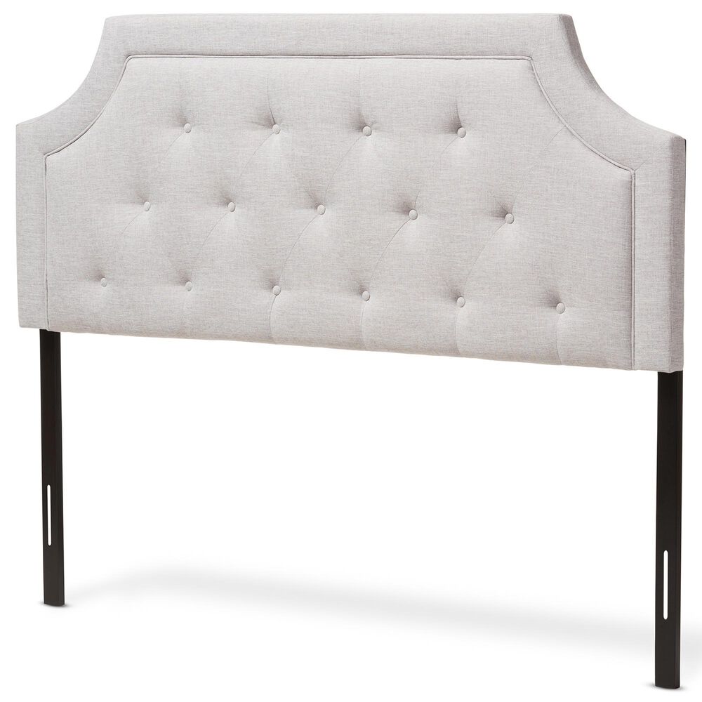 Baxton Studio Mars Full Panel Headboard in Greyish Beige, , large