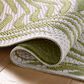 Loloi Easton Ivory and Green 5"3" x 7"6" Indoor/Outdoor Area Rug, , large