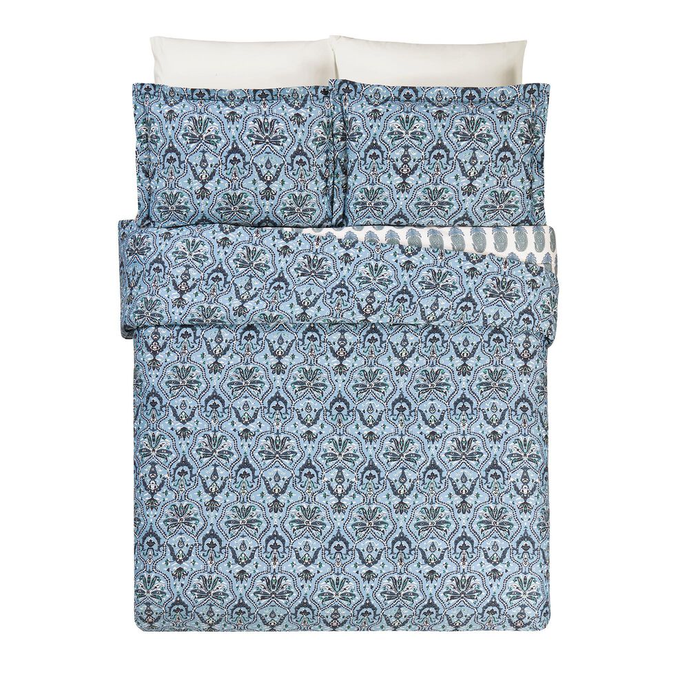 Peking Handicraft Hamilton 3-Piece King Comforter Set in Blue, , large