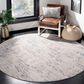 Safavieh Invista 6"7" Round Cream and Charcoal Area Rug, , large
