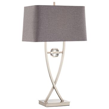 Pacific Coast Lighting Wishbone Table Lamp in Brushed Nickel/Brushed Steel, , large