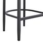 Armen Living Menorca Patio Counter Height Bar Stool in Dark Gray, , large