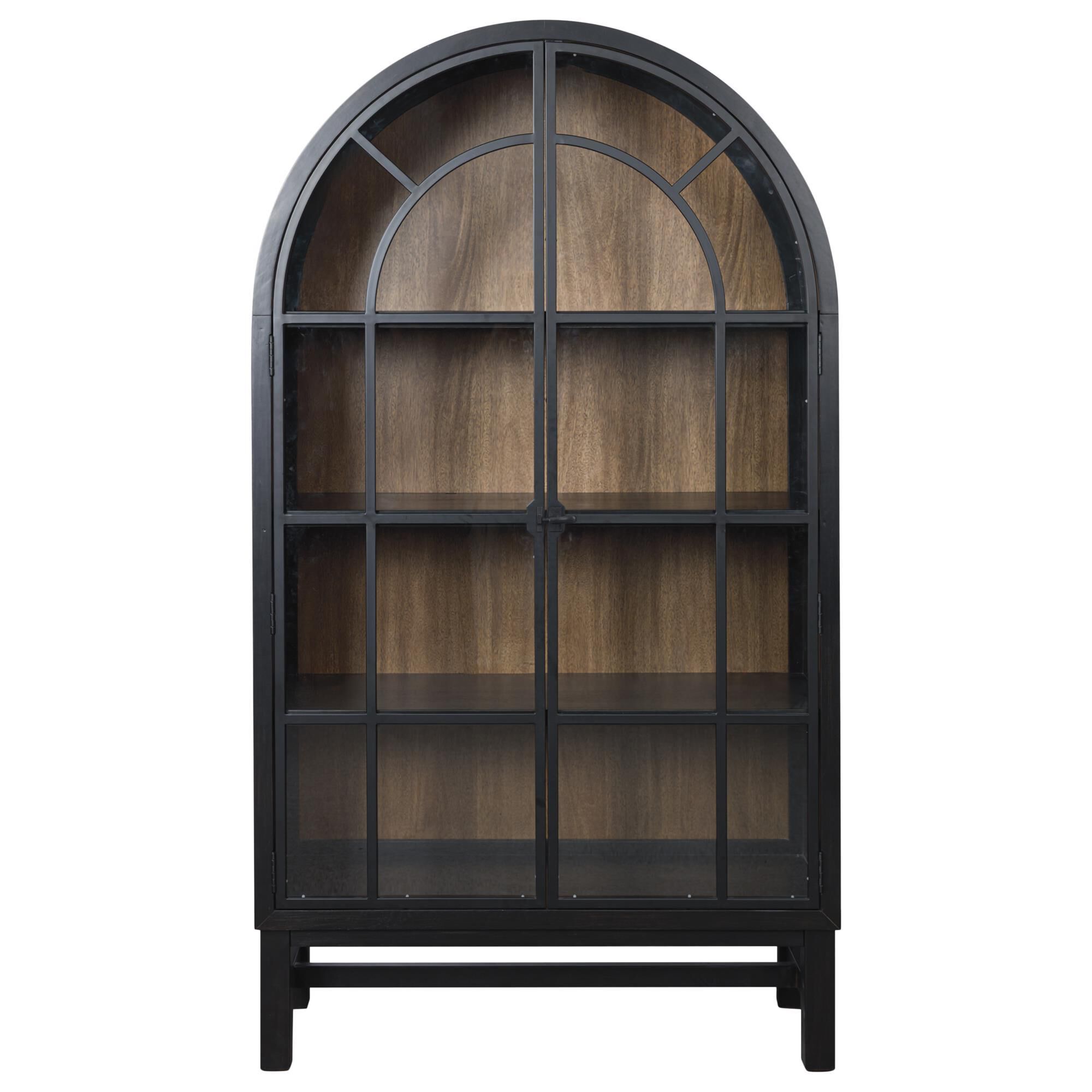 Ashley Greddinton Display Cabinet in Black and Medium Brown