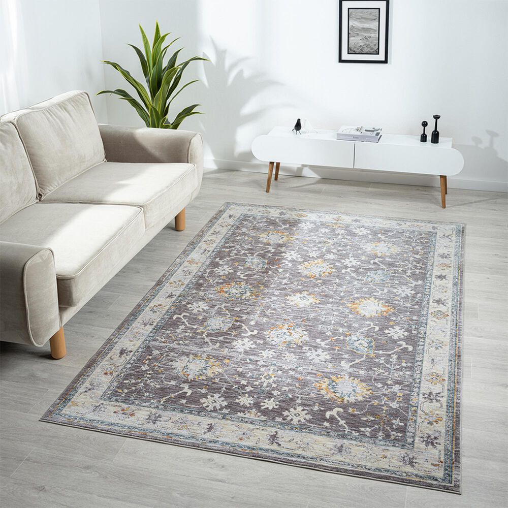 L&amp;R Resources Allure 82473GML Gray and Blue 9&#39; x 12&#39; Area Rug, , large