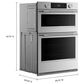 KitchenAid 2-Piece Kitchen Package with PrintShield Stainless Steel 30" Smart Combination Wall Oven and Stainless Steel 36" Gas Cooktop, , large
