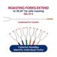 HIC Kitchen Extendable Roasting Forks in Multicolor (Set of 6), , large