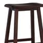 Linon Home Decor Saddle Bar Stool in Dark Brown, , large