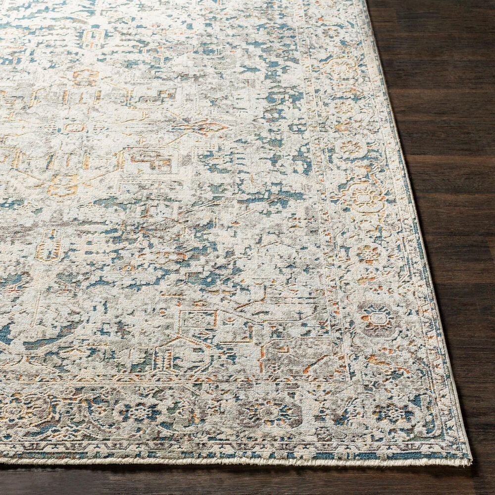 Surya Presidential Ice Blue, Blue, Dusty Sage, Saffron, Ivory, Wheat, Orange, Light Olive, Gray and Charcoal 11&#39;6&quot; x 15&#39;6&quot; Area Rug, , large