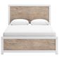 Ashley Charbitt Queen Panel Bed in Brown and Matte White, , large