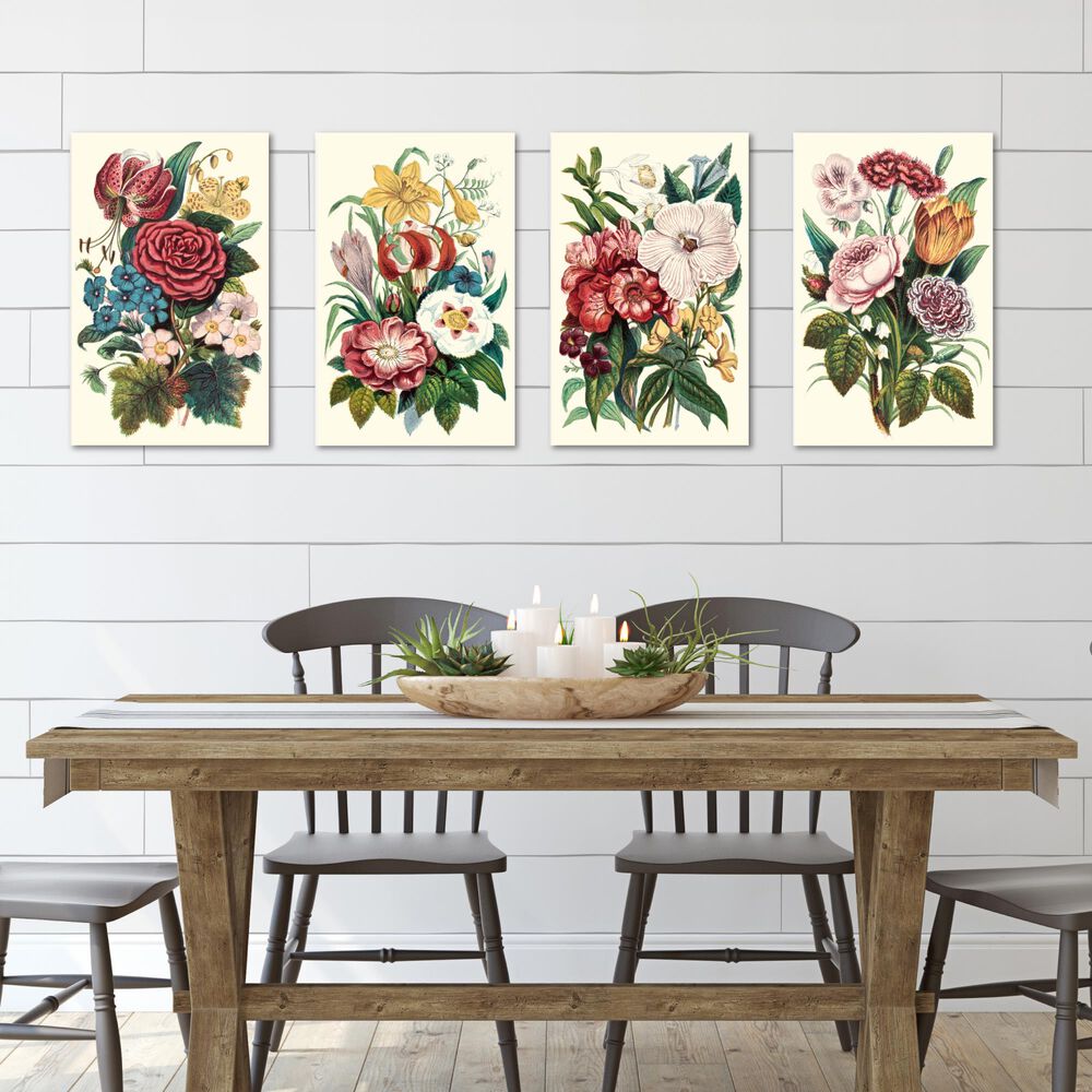 Courtside Market Wild Flower Fields 4-Piece Canvas Set, , large