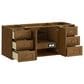 James Martin Laurent 60" Single Bathroom Vanity in Honey Oak with 3 cm Parisien Bleu Silestone Top and Rectangular Sink, , large