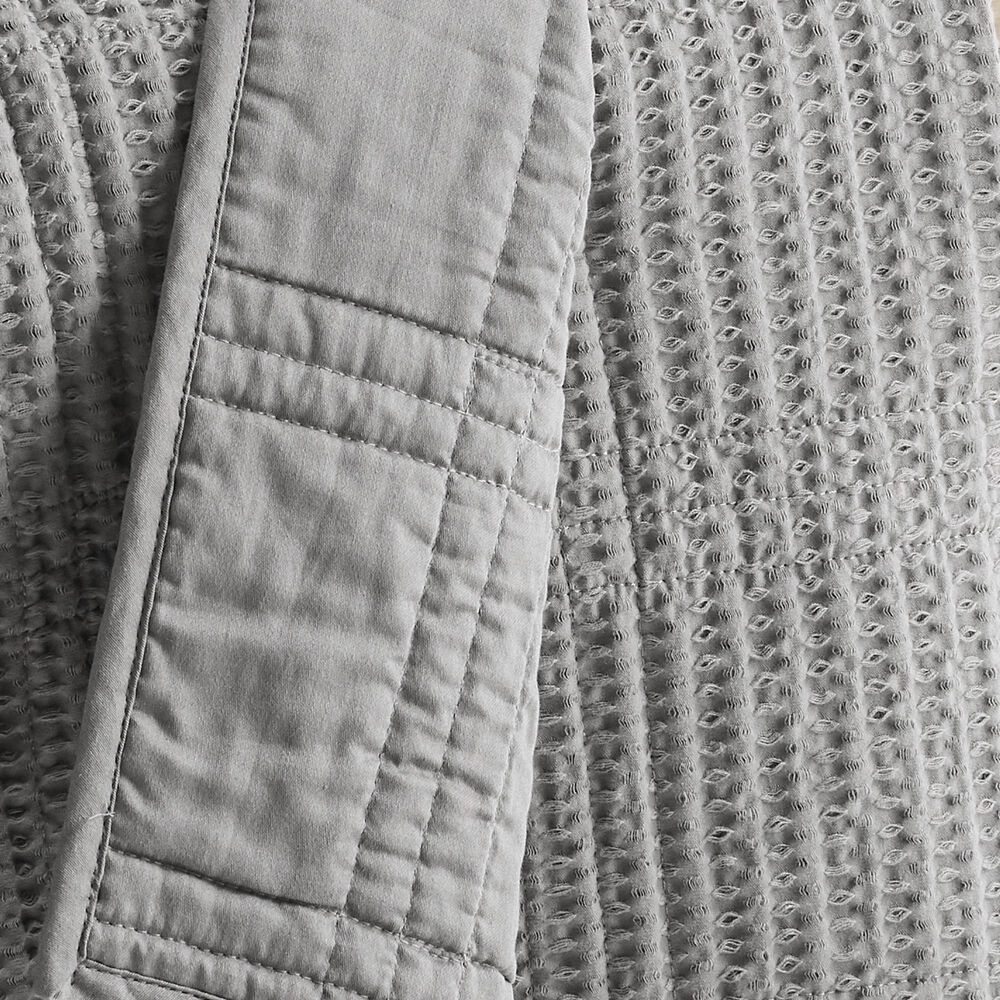 Levtex Cloud Waffle 3-Piece King Quilt Set in Grey, , large