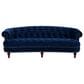 Jennifer Taylor Home La Rosa Victorian Chesterfield Tufted Stationary Sofa in Navy Blue Velvet, , large