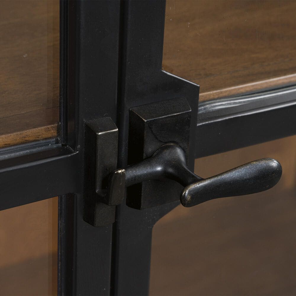 Ashley Greddinton Display Cabinet in Medium Brown and Black, , large