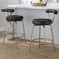 Lumisource Rhonda Swivel Counter Stool with Black Cushion in Gold (Set of 2), , large
