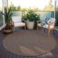 Dalyn Rug Company Hinton 6" Round Chocolate Indoor/Outdoor Area Rug, , large