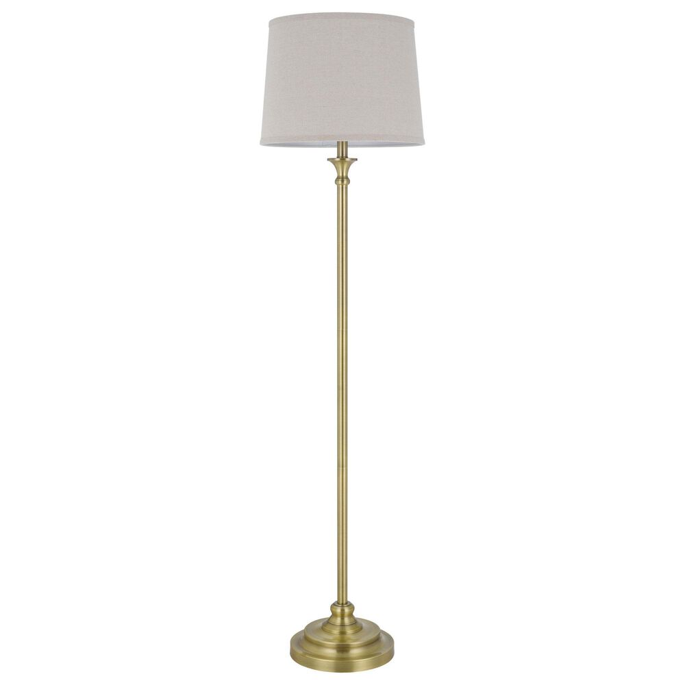 Cal Lighting Hailey Metal Floor Lamp in Antique Brass, , large