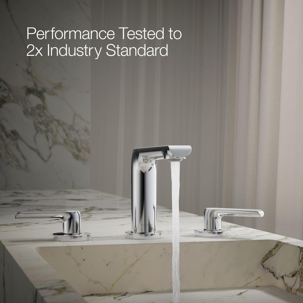 Kohler Avid Widespread Bathroom Sink Faucet in Polished Chrome, , large