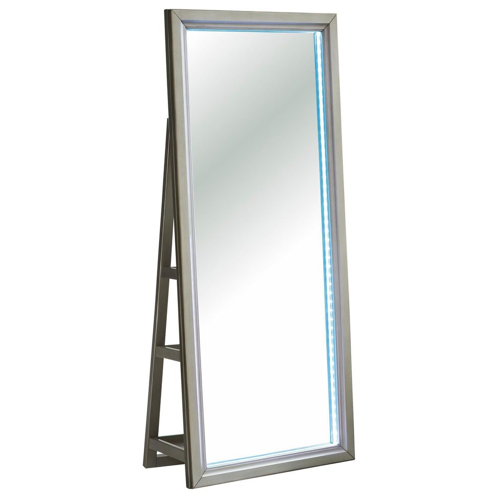 Ashley Evesen Floor Standing Mirror with Shelves in Champagne, , large
