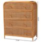 Baxton Studio Sampit 4-Drawer Storage Cabinet in Light Honey, , large